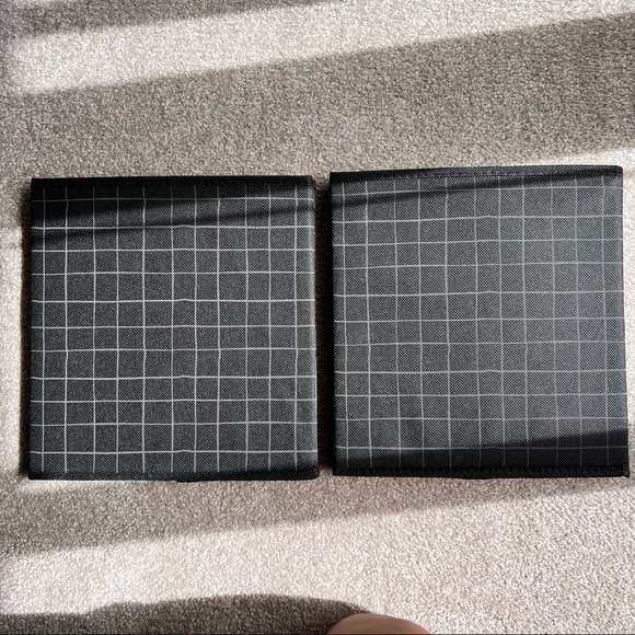 2 Matching Fabric Cube Storage Bins - Picture 6 of 8